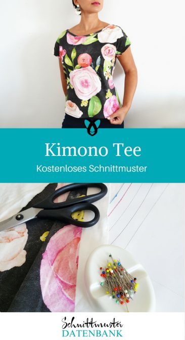 Kimono Tee Kirsten Denmark T-Shirt Oberteil Damen für Frauen nähen Schnittmuster kostenlos gratis Freebie Anleitung Schnittmusterdatenbank