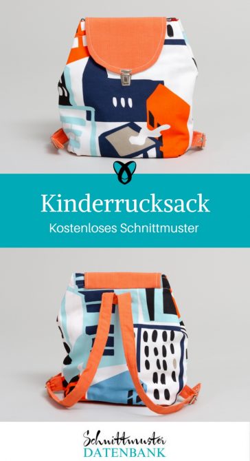 kinderrucksack nähen kostenloses Schnittmuster kostenlose Nähanleitung Kindergartentasche Rucksack für Kinder Nähen fürs Kind