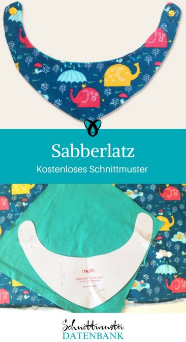 sabberlatz halstuch baby kind nähen kostenloses Schnittmuster kostenlose Nähanleitung