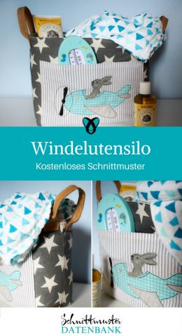 Windelutensilo Utensilo für Windeln kostenloses Schnittmuster Gratis-Nähanleitung