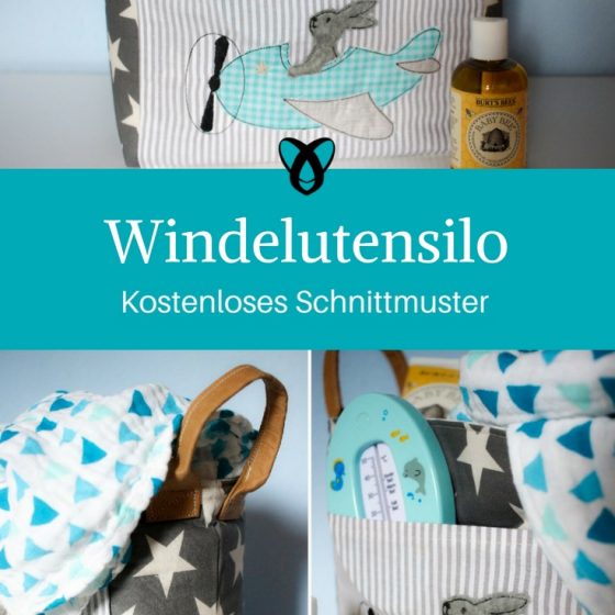 Windelutensilo Utensilo für Windeln kostenloses Schnittmuster Gratis-Nähanleitung
