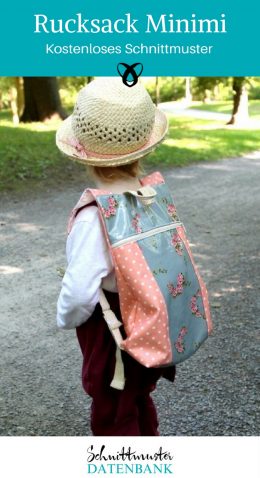Kinderrucksack Kindergartentasche Rucksack Kinder kostenlose Schnittmuster Gratis-Nähanleitungen