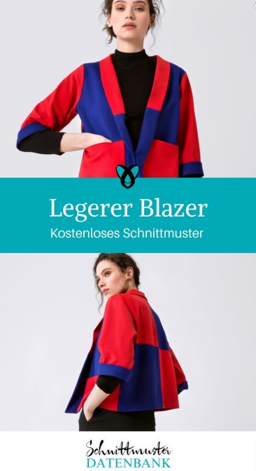 Blazer Jacke Business-Outfit kostenloses Schnittmuster Gratis-Nähanleitung