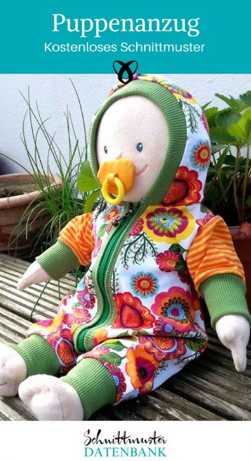 Puppenanzug Anzug für Puppe Spielzeug Ideen für Kinder kostenloses Schnittmuster Gratis-Nähanleitung