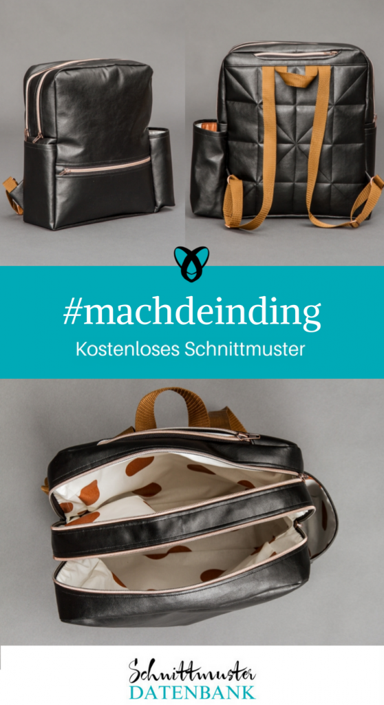 Rucksack #machdeinding Tasche kostenloses Schnittmuster Gratis-Nähanleitung