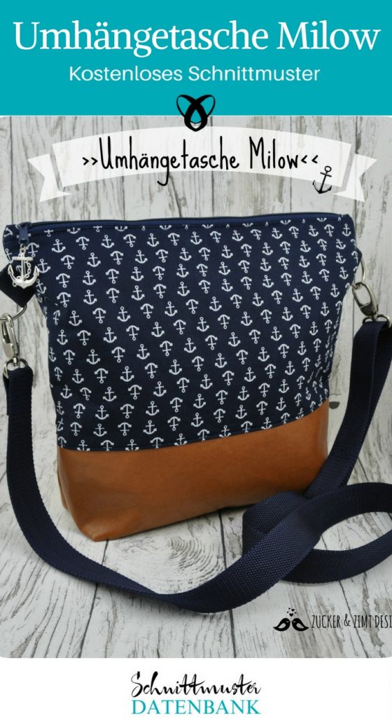 Handtasche kleine Tasche kostenloses Schnittmuster Gratis-Nähanleitung Milow für Anfänger