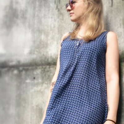 Sommerkleid Kleid für Frauen Longtop A-Linie kostenloses Schnittmuster Gratis-Nähanleitung