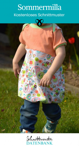Sommermilla Sommerkleid Ballonkleid für Kinder Jerseykleid kostenloses Schnittmuster Gratis-Nähanleitung