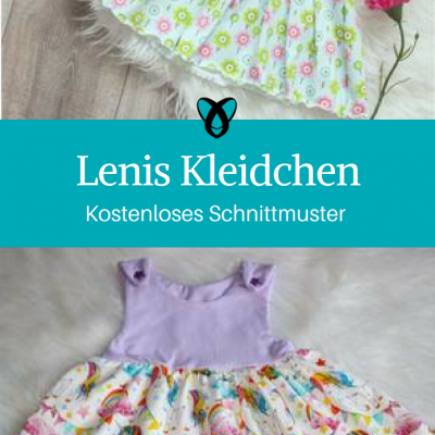 Lenis Kleidchen Kinderkleid Nähideen für Kinder kostenlose Schnittmuster Gratis-Nähanleitung