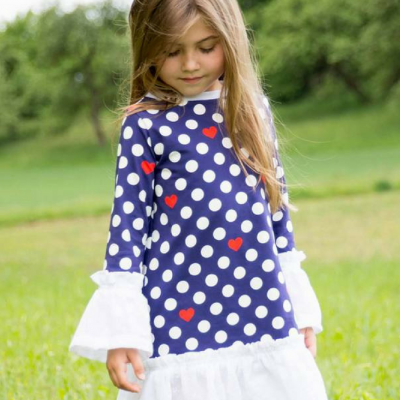 Little flouncy dress Mädchenkleid Baumwollkleid Nähen für Mädchen Nähen mit Baumwolle kostenlose Schnittmuster Gratis-Nähanleitung