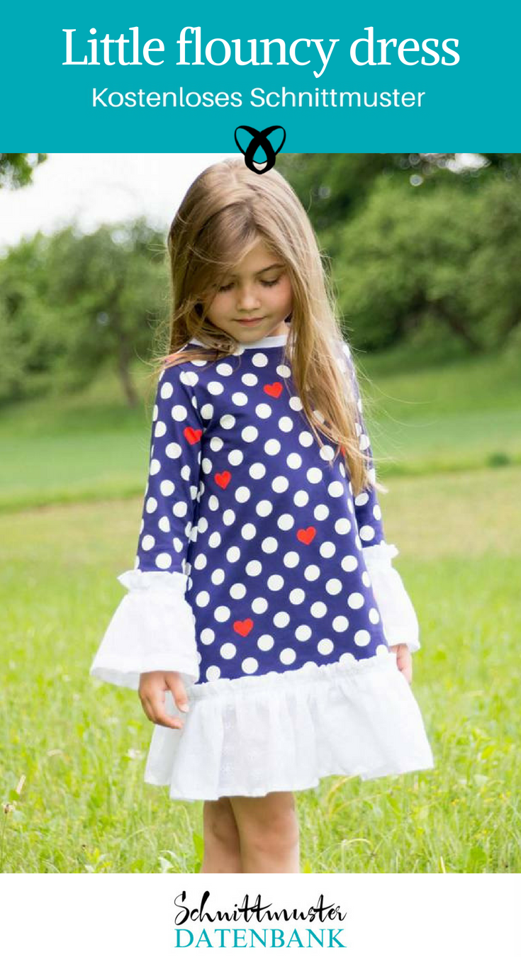 Little flouncy dress Mädchenkleid Baumwollkleid Nähen für Mädchen Nähen mit Baumwolle kostenlose Schnittmuster Gratis-Nähanleitung