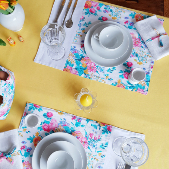 Tischsets Nähideen für den gedeckten Tisch Nähen für Zuhause Dekoration kostenlose Schnittmuster Gratis-Nähanleitung