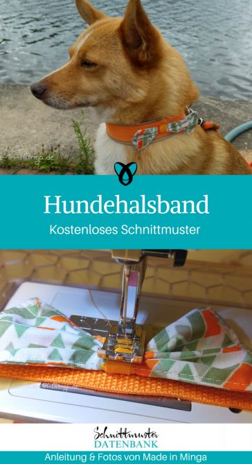 Hundehalsband mit Schleife Nähen für den Hund Nähideen Haustier kostenlose Schnittmuster Gratis-Nähanleitung
