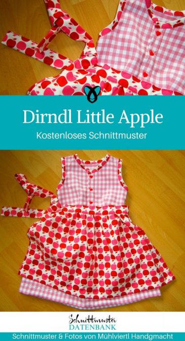 Dirndl Kinder mit Schüueze Maedchen Kleid Oktoberfest Wiesn naehen gratis schnittmuster