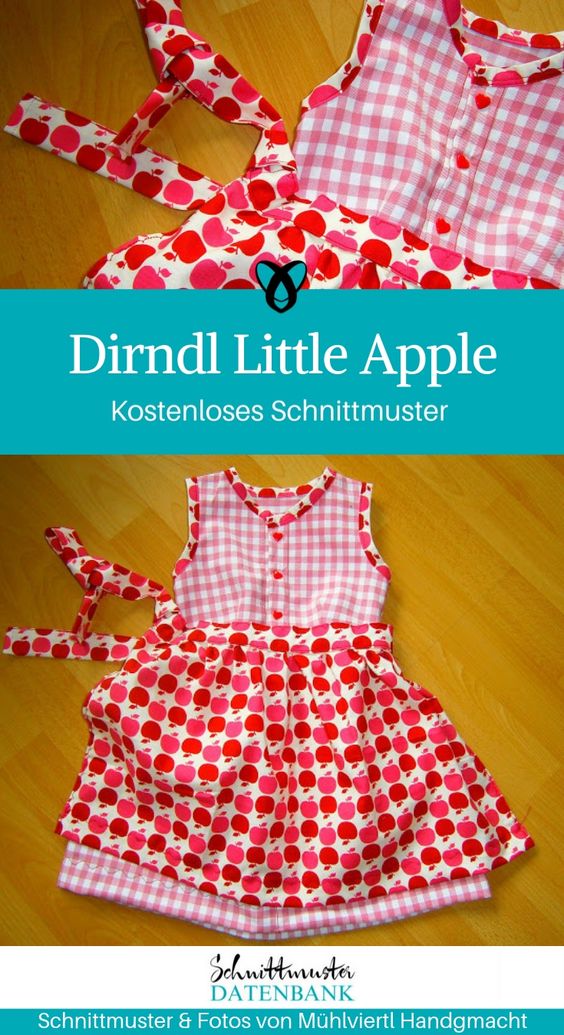 Dirndl Kinder mit Schüueze Maedchen Kleid Oktoberfest Wiesn naehen gratis schnittmuster 