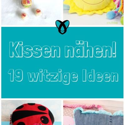 Kissen nähen Kisssenbezug kostenloses Schnittmuster gratis Nähidee Ideen witzig Kissenarten für Kinder Geschenkideen