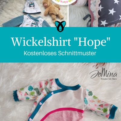 Wickelshirt Babys nähen gratis Schnittmuster kostenlos Freebie Freebook Shirt Knöpfe