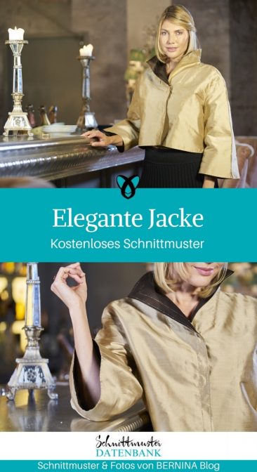 Jacke elegant für Frauen Damen festlich schick nähen kostenloses Schnittmuster gratis Nähanleitung Freebie Nähidee Idee Freebook