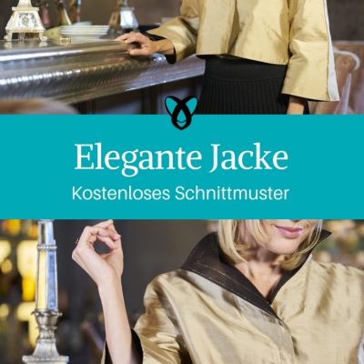 Jacke elegant für Frauen Damen festlich schick nähen kostenloses Schnittmuster gratis Nähanleitung Freebie Nähidee Idee Freebook