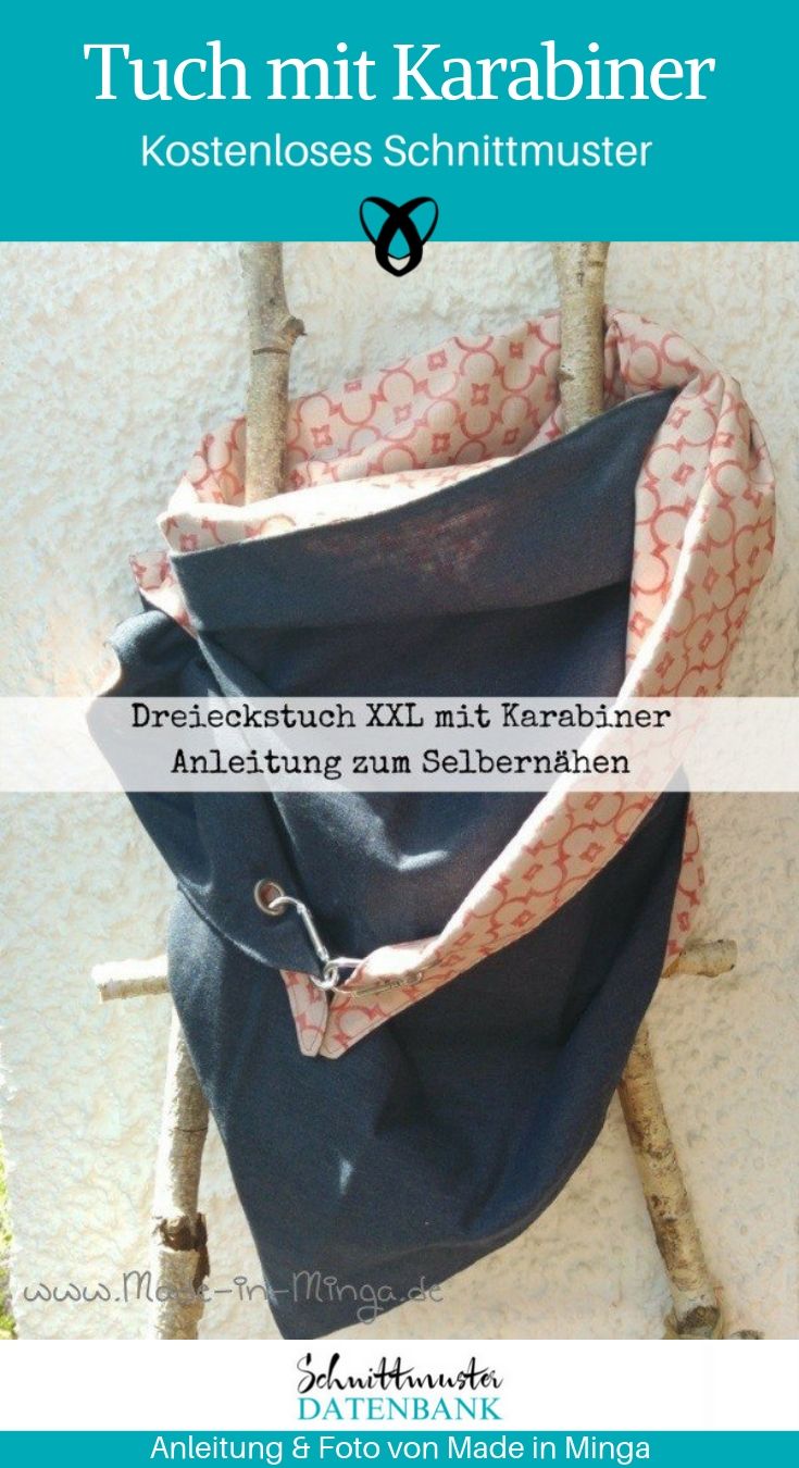 Dreieckstuch XXL Tuch Schal Accessoires kostenlose Schnittmuster Gratis-Nähanleitung