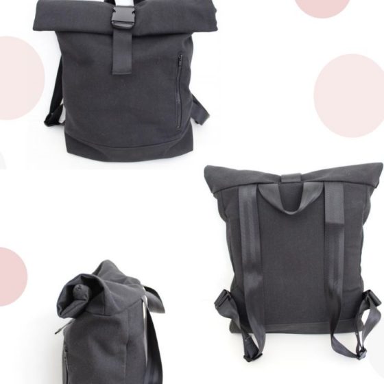 Rolltop Rucksack Backpack Tasche kostenlose Schnittmuster Gratis-Nähanleitung