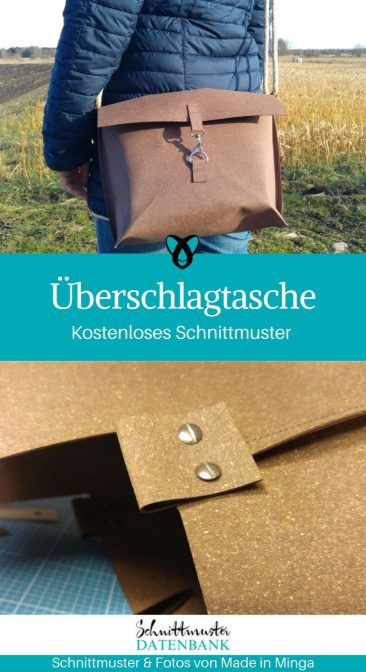 Überschlagtasche Messenger Bag Umhängetasche Laptoptasche Releda kostenlose Schnittmuster Gratis-Nähanleitung