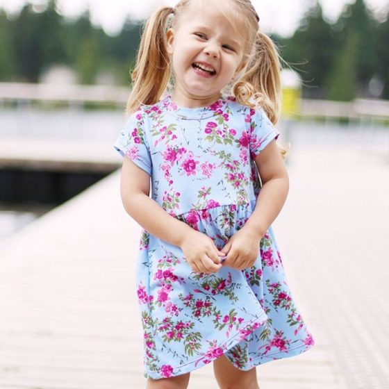 Suncadia Dress Sommerkleid Kinderkleid Jerseykleid kostenlose Schnittmuster Gratis-Nähanleitung
