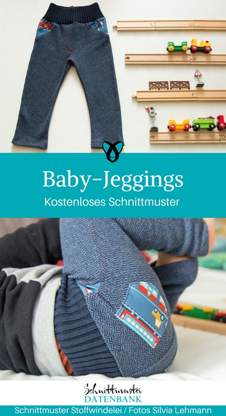Jeggings Jeggins Hose Babyhose für Babys mit Füßen kostenloses Schnittmuster gratis kostenlos nähen Stoffwindelei erstlingsset