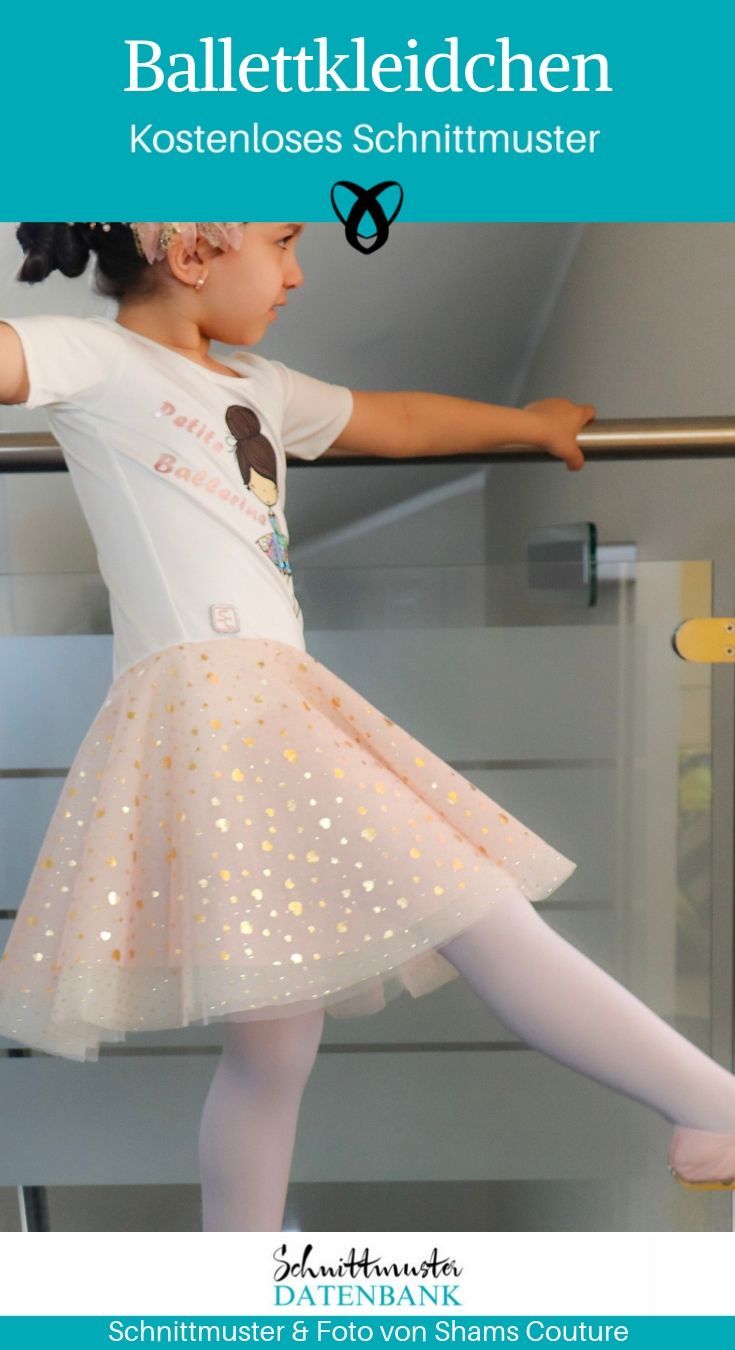 Ballettkleidchen Ballettkleid Tanzkleid Tütü Mädchenkleid kostenlose Schnittmuster Gratis-Nähanleitung