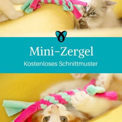 Mini-Zergel Katzenspielzeug Haustiere Nähen Hundespielzeug Stoffreste kostenlose Schnittmuster Gratis-Nähanleitung