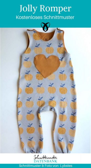 Jolly Romper Strampler Anzug Baby Nähen Erstausstattung zur Geburt kostenlose Schnittmuster Gratis-Nähanleitung