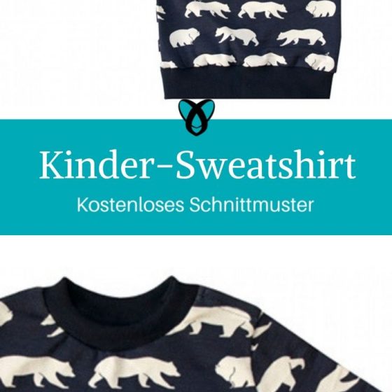 Kinder Sweatshirt Kinderpullover Pullover kostenlose Schnittmuster Gratis-Nähanleitung Nähen für Kinder