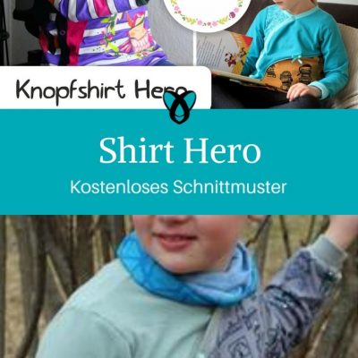 Knopfshirt Hero Langarmshirt Shirt zum Knöpfen kostenlose Schnittmuster Gratis-Nähanleitung