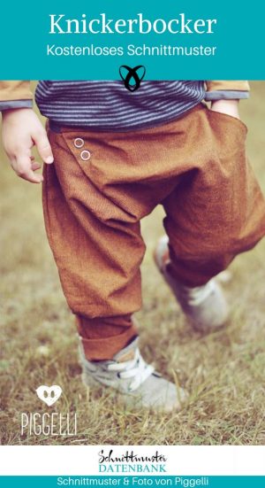 Mitwachsende Knickerbocker Pumphose Jerseyhose Kinderhose Nähen für Kinder kostenlose Schnittmuster Gratis-Nähanleitung