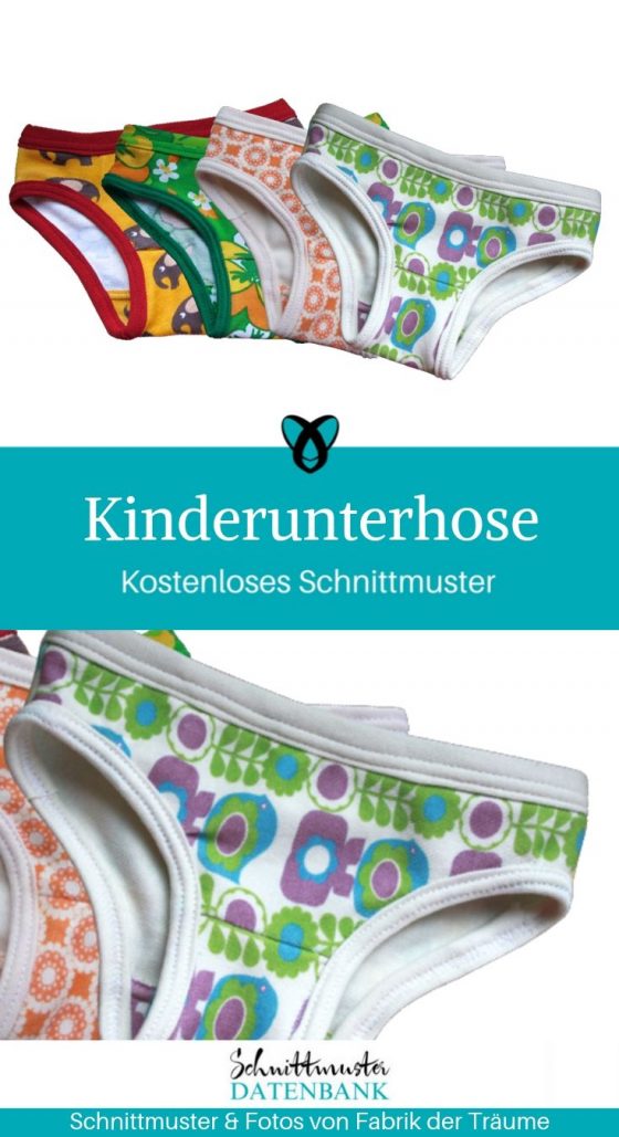 Kinderunterhose Kinderunterwäsche Höschen kostenlose Schnittmuster Gratis-Nähanleitung