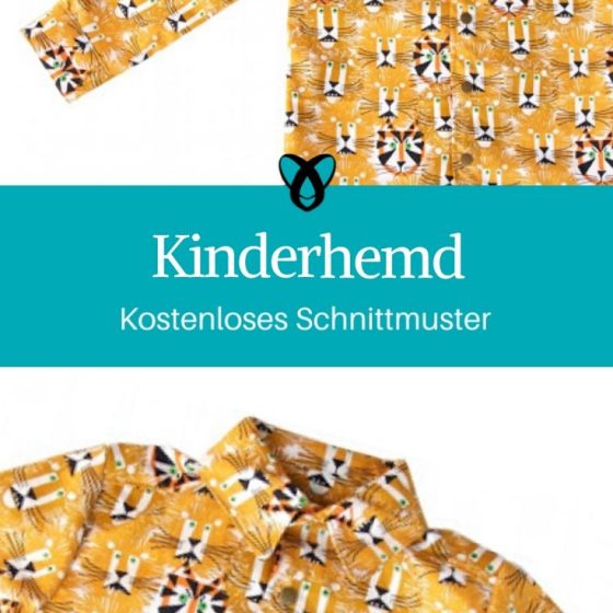 Kinderhemd Jungenhemd Nähen für Kinder kostenlose Schnittmuster Gratis-Nähanleitung