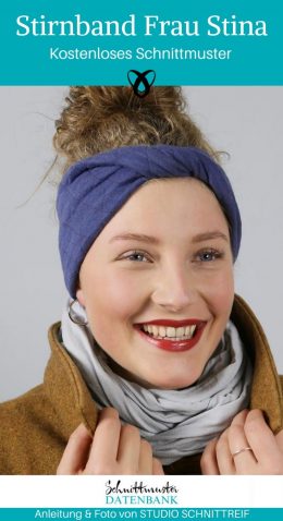 Stirnband Warme Ohren Outdoor Accessoires Nähen für den Winter kostenlose Schnittmuster Gratis-Nähanleitung