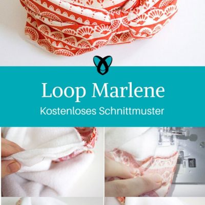 Loop Marlene Halstuch Schal Loopschal Accessoires kostenlose Schnittmuster Gratis-Nähanleitung