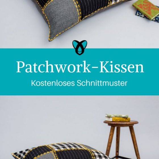 Patchwork Kissen Heimdekoration Nähen für Zuhause kostenlose Schnittmuster Gratis-Nähanleitung
