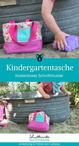 Kindergartentasche Spieltasche Kindertasche Spielzeugtasche kostenlose Schnittmuster Gratis-Nähanleitung