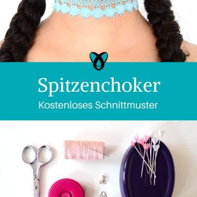 Spitzenchocker Choker Halsband accessoire kostenlose Schnittmuster Gratis-Nähanleitung