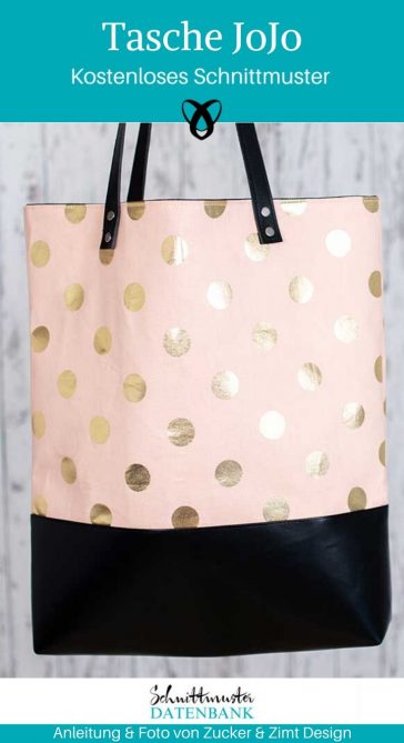 Tasch JoJo Shoppingbag Einkaufstasche Stoffbeutel Nachhaltigkeit Henkeltasche kostenlose Schnittmuster Gratis-Nähanleitung