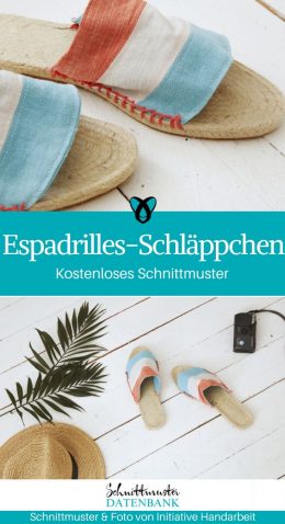 Espradilles Schläppchen Sandalen Sommerschuhe kostenlose Schnittmuster Gratis-Nähanleitung