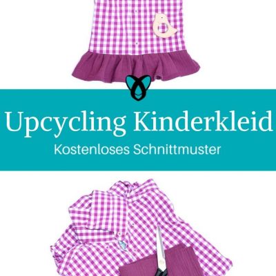 Kinderkleid aus Hemd Upycycling Sommerkleid für Mädchen kostenlose Schnittmuster Gratis-Nähanleitung