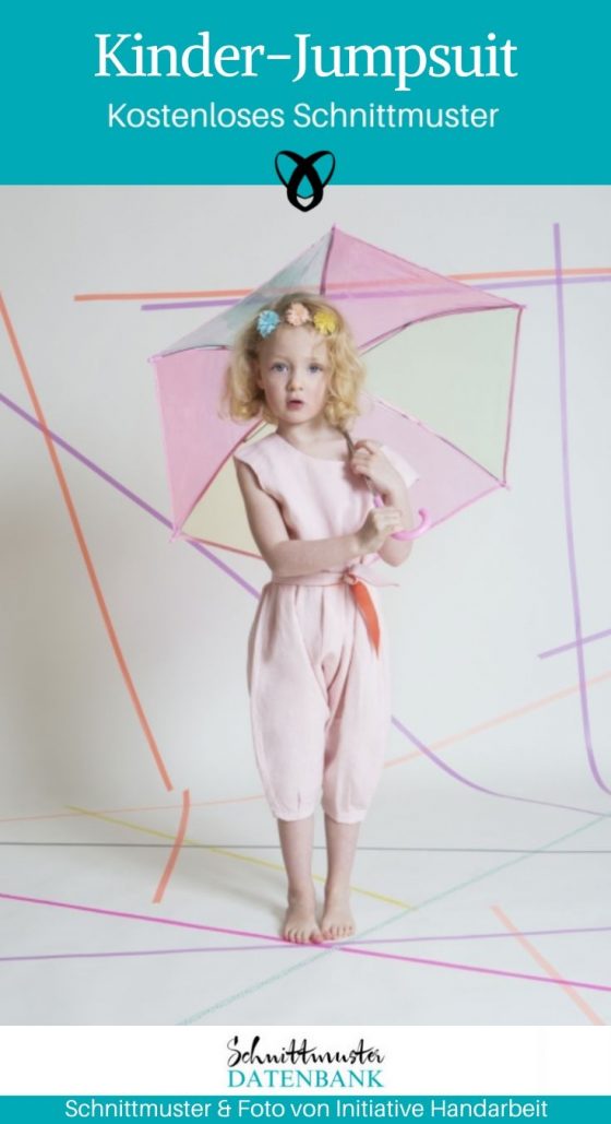 Kinder Jumpsuit Overall für Kinder Nähen für Kinder kostenlose Schnittmuster Gratis-Nähanleitung
