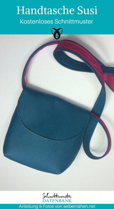 Handtasche Susi Schultertasche Trägertasche Tasche kostenlose Schnittmuster Gratis-Nähanleitung
