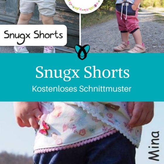 Snugx Shorts kurze Hose Sommerhose Jerseyhose kinder Nähen für Kinder kostenlose Schnittmuster Gratis-Nähanleitung
