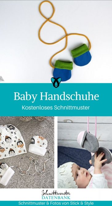 Baby Handschuhe Erstausstattung Winterbaby kostenlose Schnittmuster Gratis-Nähanleitung