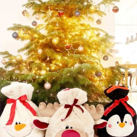 Geschenkverpackung Weihnachten Weihnachtssack für Kinder kostenlose Schnittmuster Gratis-Nähanleitung