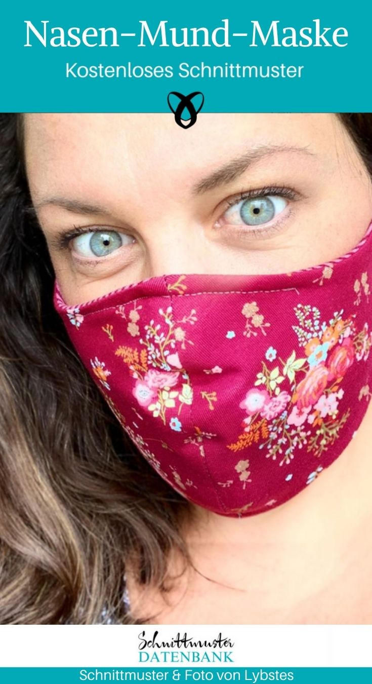 Nasen-Mund-Maske Corona Mundschutz selber nähen kostenlose Schnittmuster Gratis-Nähanleitung